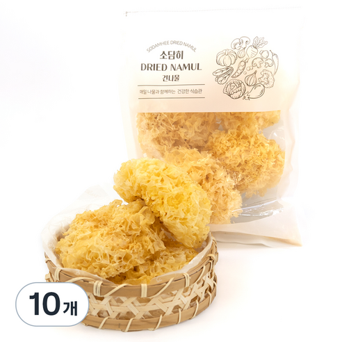 소담히 건조 백목이버섯, 100g, 10개
