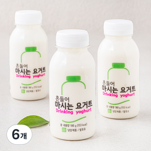 팜프레쉬 흔들어 마시는 요거트, 180g, 6개