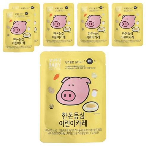 설성목장 한돈 등심 어린이 카레 100g, 6개