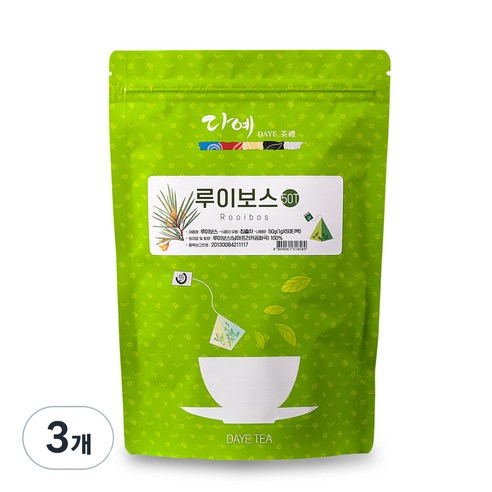 다예 루이보스 삼각티백 50p, 1g, 50개입, 3개