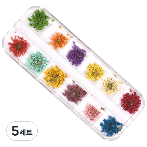 메이브라운 생화 꽃다발 네일 글리터, M10102, 5세트