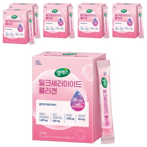 셀렉스 밀크세라마이드 콜라겐 28p, 81.2g, 6개