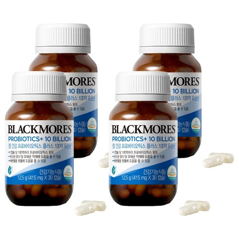 블랙모어스 장건강 프로바이오틱스 플러스 100억 유산균, 12.5g, 4개