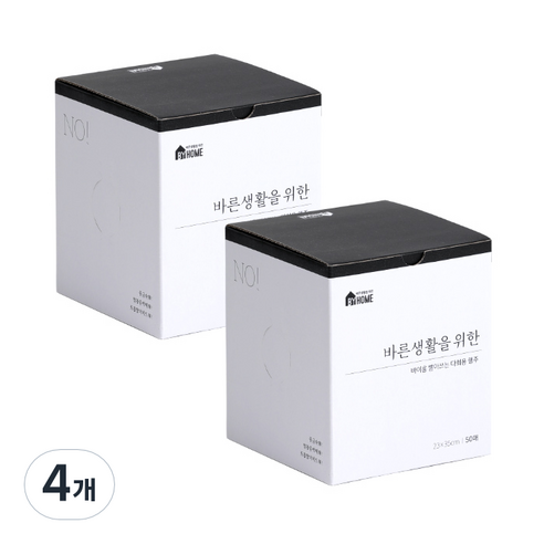 바이홈 바른생활을 위한 빨아쓰는 다회용 행주, 50개, 4개