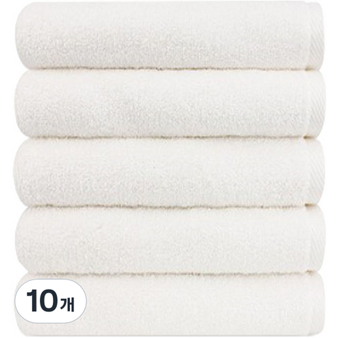 송월타월 빌라 호텔 수건 150g 30수 면사, 화이트, 10개