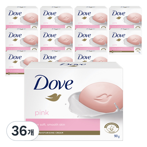 도브 핑크 뷰티바 비누, 90g, 36개