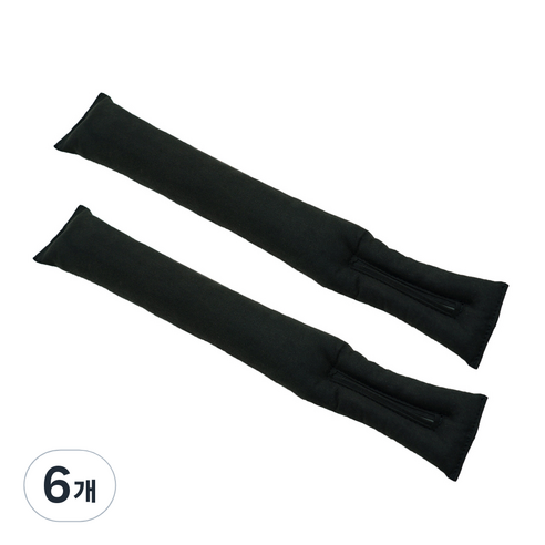 엠노블 차량용 스웨이드 틈새쿠션, 블랙, 6개
