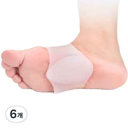 나음다름 실리콘 정형 발 패드 화이트, 6개
