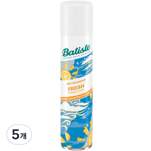 Batiste Dry Shampoo Fresh 바티스트 드라이 샴푸 프레쉬, 200ml, 4개