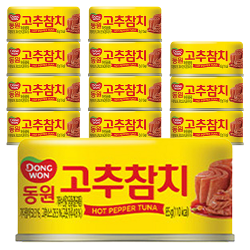 동원참치 고추 참치, 85g, 12개
