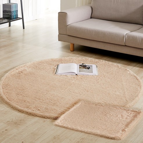 포근함과 실용성을 겸비한 샤기 카페트 & 욕실매트 세트