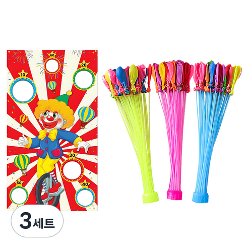 캐보트 물풍선 제조기 111p + 타겟배너 세트, 혼합색상(물풍선), 랜덤발송(타겟배너), 3세트
