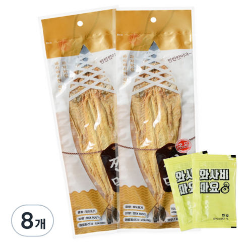 해맑은푸드 빠삭 찐먹태, 55g, 8개
