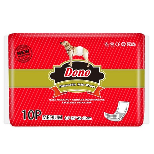DONO 세이코코아 수컷강아지 기저귀, 중형, 10개입, 1개