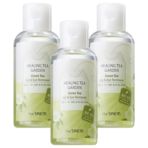 더샘 힐링 티 가든 그린티 립 앤 아이 리무버, 150ml, 3개