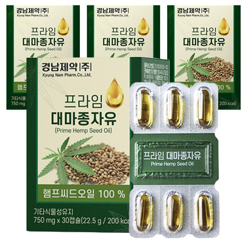 경남제약 프라임 대마종자유 22.5g, 30정, 4개