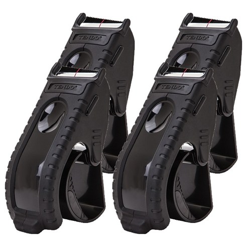텐도 프리미엄 테이프커터기 P-1200, 블랙, 4개