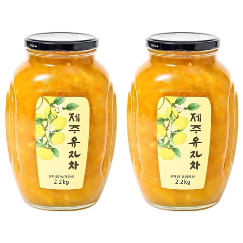 다하 제주 유자차, 2.2kg, 1개입, 2개