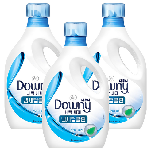 다우니 냄새 딥클린 프레시 클린 세탁세제 본품, 1.9L, 3개