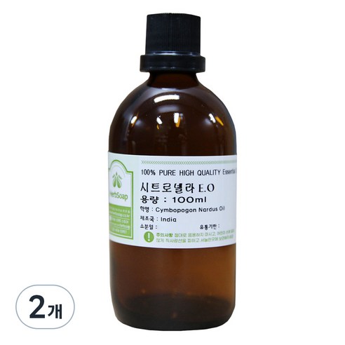 허브솝 시트로넬라 에센셜 오일 100ml, 2개