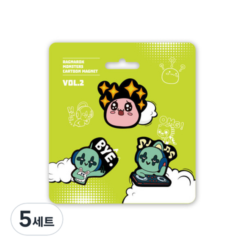 라그나로크 몬스터즈 자석 3종 세트, vol 2, 5세트