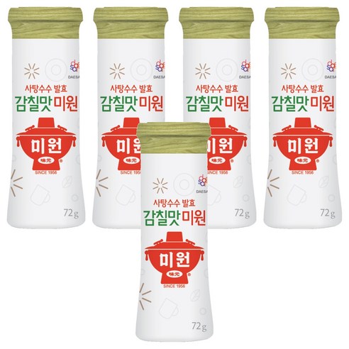 미원 사탕수수발효 감칠맛, 72g, 5개