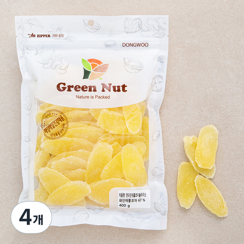 그린너트 건파인애플 코아 슬라이스, 400g, 4개