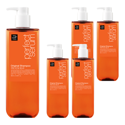 미쟝센 퍼펙트 오리지널 세럼 손상케어 샴푸 플로럴향, 680ml, 5개