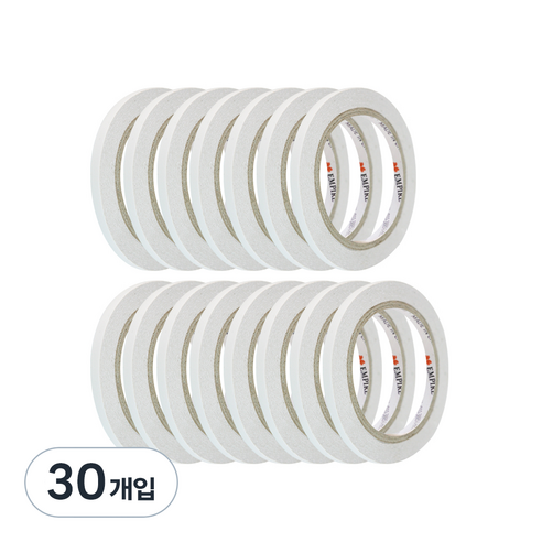 엠파이어 양면테이프 7mm x 20m, 화이트 반투명, 30개입