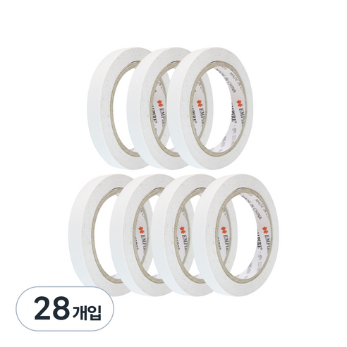 엠파이어 양면테이프 15mm x 20m, 화이트 반투명, 28개입