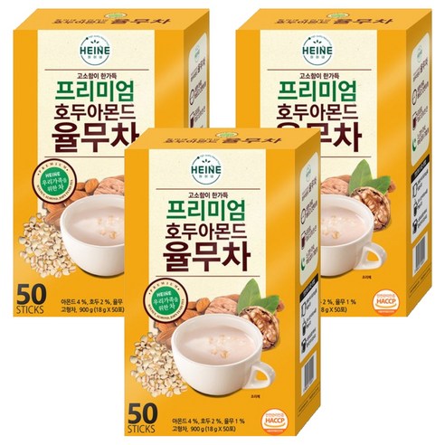 다농원 하이네 프리미엄 호두아몬드 율무차, 18g, 50개입, 3개