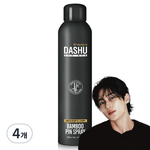다슈 포 맨 프리미엄 밤부 핀 헤어스프레이, 300ml, 4개