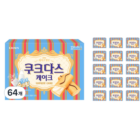 쿠크다스 케이크, 77g, 64개