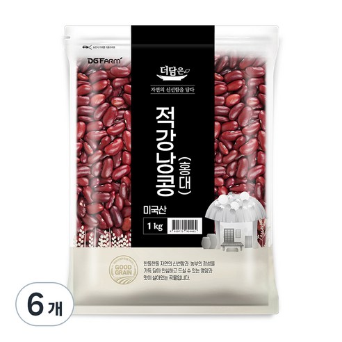 더담은 적강낭콩 홍대, 1kg, 6개