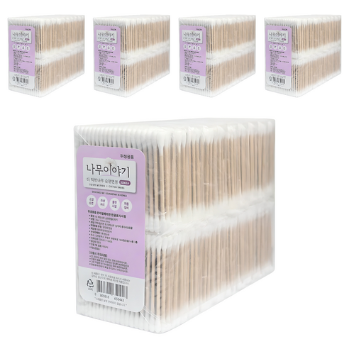 나무이야기 더 착한나무 순면 미용면봉, 100개입, 100개