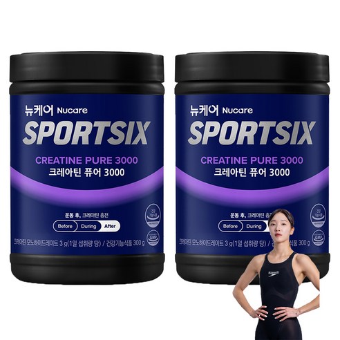 뉴케어 스포식스 크레아틴 퓨어 3000, 300g, 2개