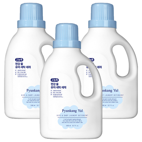 편강율 고농축 세탁 유아 세제, 1500ml, 3개