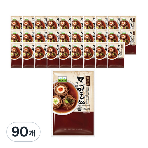 모밀 소스 파우치, 200ml, 90개