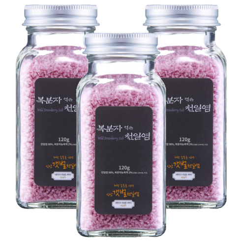 손봉훈신안갯벌천일염 솔트레인보우 천일염, 120g, 3개