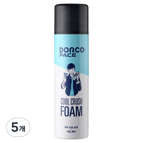 PACE 도루코 페이스 쿨 크러쉬 대용량 쉐이빙 폼, 5개, 250ml