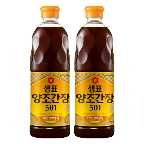 샘표 양조간장 501, 860ml, 2개