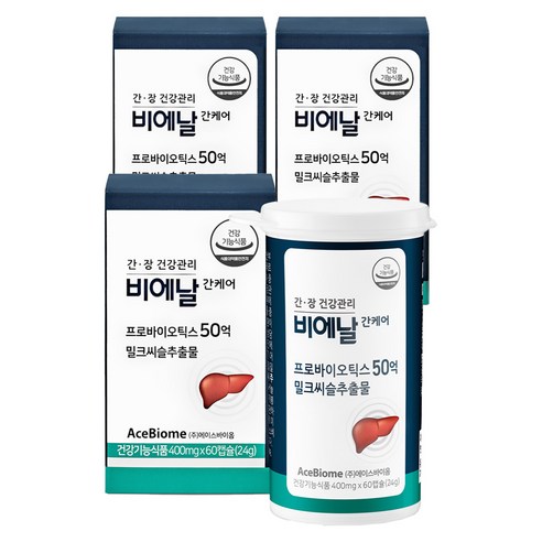 에이스바이옴 비에날 간케어 밀크씨슬, 60정, 27g, 3박스