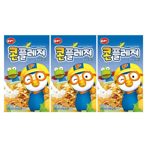 씨알로 뽀로로 콘플레져 시리얼, 560g, 3개