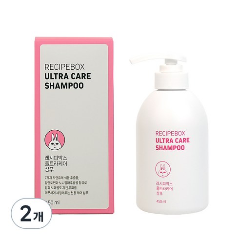 레시피박스 울트라 케어 키즈 샴푸, 450ml, 2개