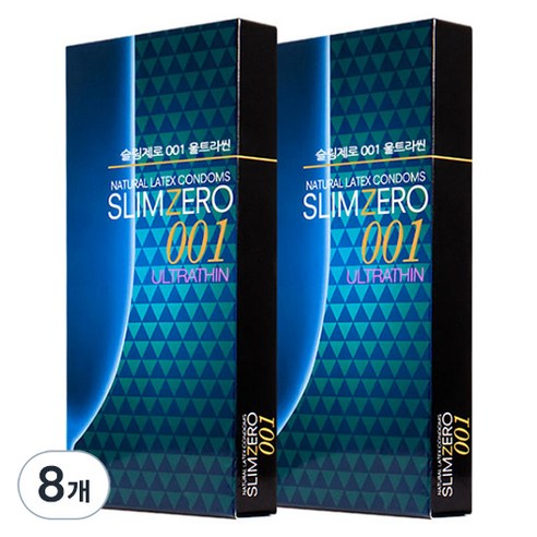 슬림제로 001 울트라씬 일반형 콘돔, 8개입, 8개