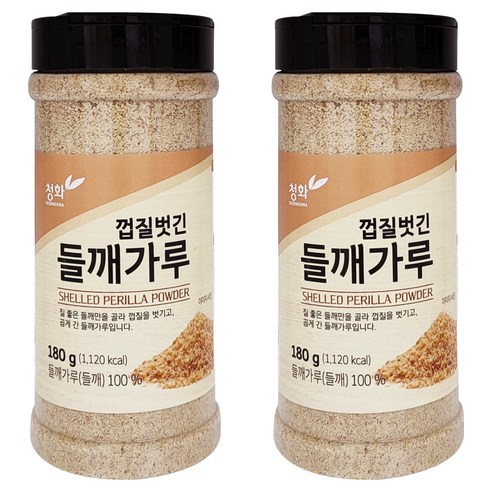 청화농산 껍질벗긴 들깨가루, 180g, 2개
