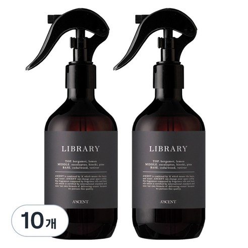 에이센트 드레스퍼퓸 라이브러리 탈취제, 10개, 250ml