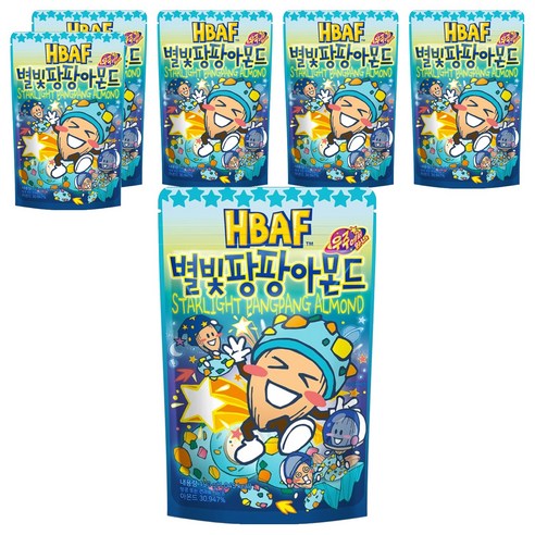 바프 별빛팡팡 아몬드, 190g, 6개