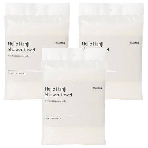 디어커스 안녕한지 샤워타월, 2개입, 3개