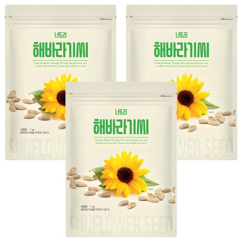 너트리 해바라기씨, 1kg, 3개